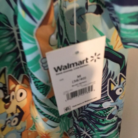 NEW Men's Bluey Button Up Medium (38/40) Short Sleeve Shirt - Picture 8 of 11